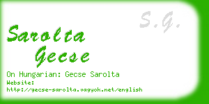 sarolta gecse business card